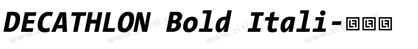 DECATHLON Bold Itali字体转换